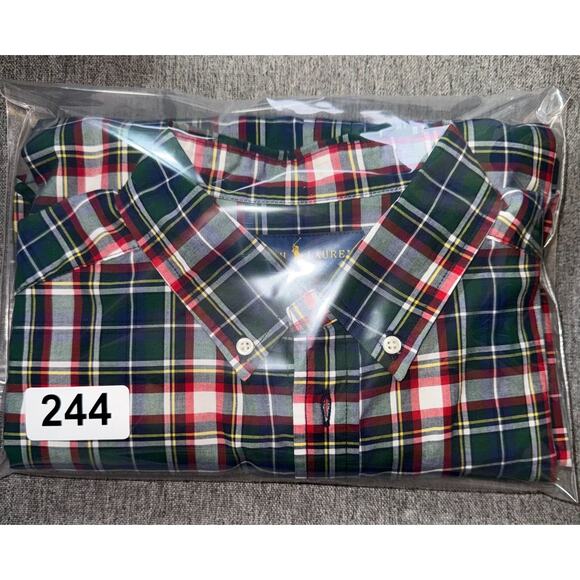 Ralph Lauren Boys XL 18/20 Classic Fit Plaid Button Down Long Sleeve Shirt - Picture 8 of 8